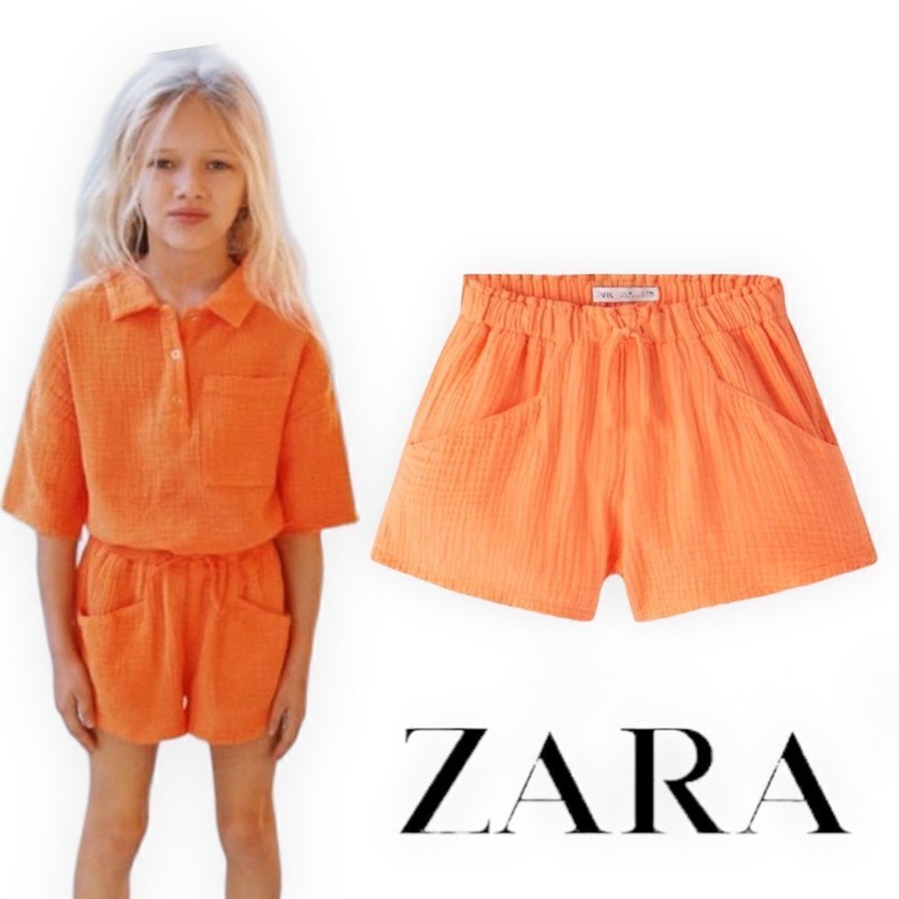 ZARA Kids | Orange | TEXTURED SHORT